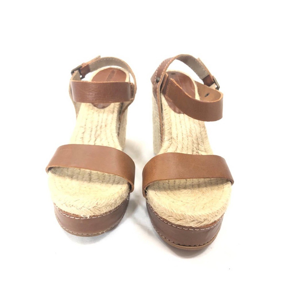 ADOLFO DOMINGUEZ Straw/Brown Wedges - Picture 3 of 8